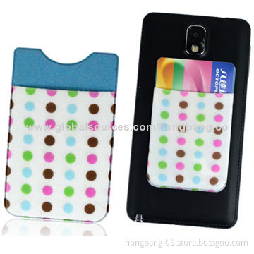 Sticky mobile phone wallet, sticky on the back of mobile phone, holding card and little things